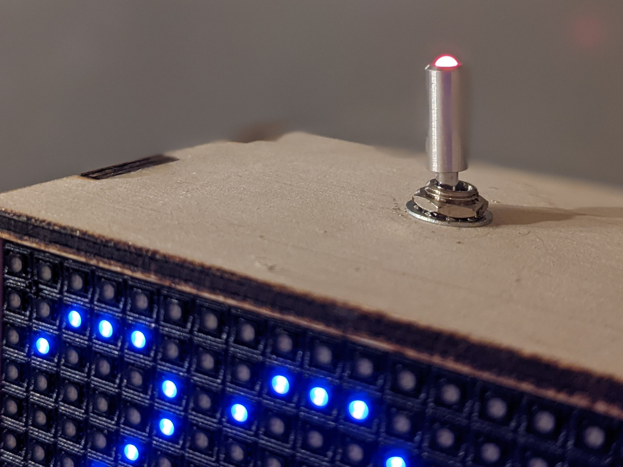 Toggle switch with LED light