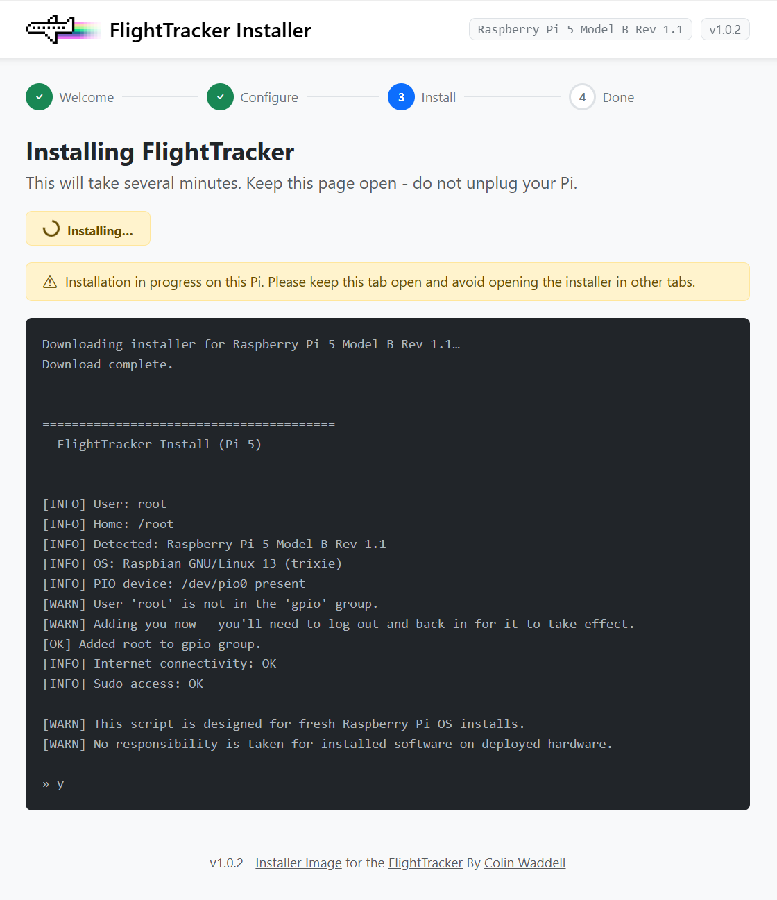 FlightTracker OS web installer